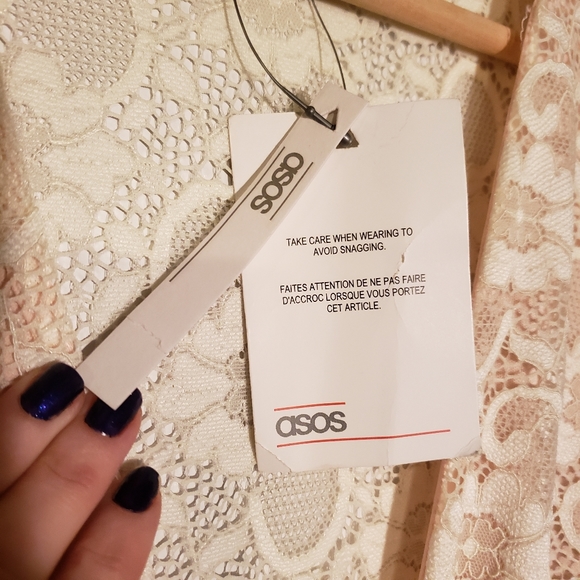 NWT ASOS Lace Mini Dress sz 8 - Picture 7 of 9